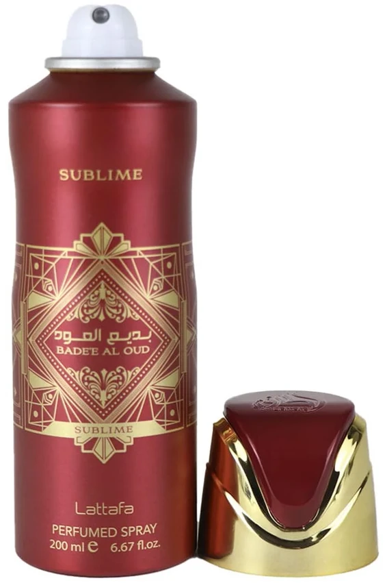 Lattafa Badee Al Oud Sublime Perfumed Purškiklis parfumuotas dezodorantas, 200 ml