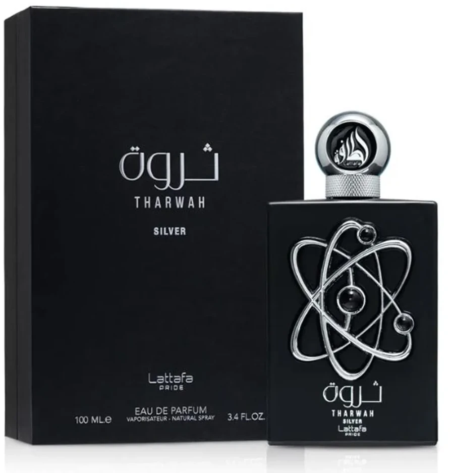 Lattafa Tharwah Sidabrinis EDP parfumuotas vanduo vyrams, 100 ml