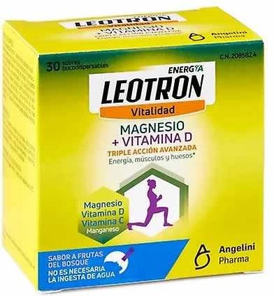 Leotron Magnesium+Vitamin D maisto papildas magnis su vit D 30 vnt