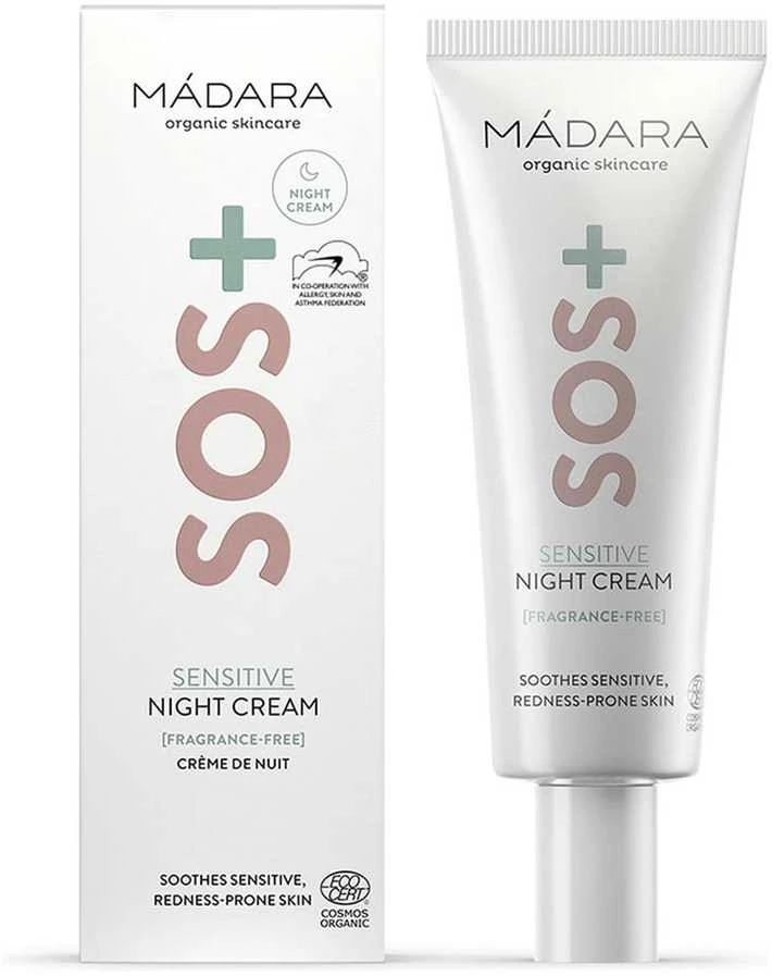 Mádara Madara Sos Sensitive glotninamasis naktinis kremas 70ml