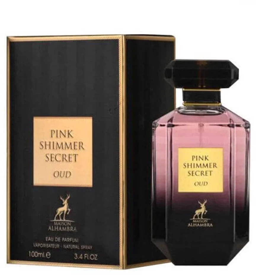 Maison Alhambra Rožinė Shimmer Secret Oud EDP parfumuotas vanduo moterims, 100 ml