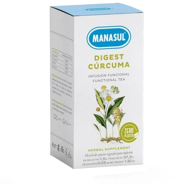 Manasul Digest ciberžolė 25 arbatos paketėliai 37,5g