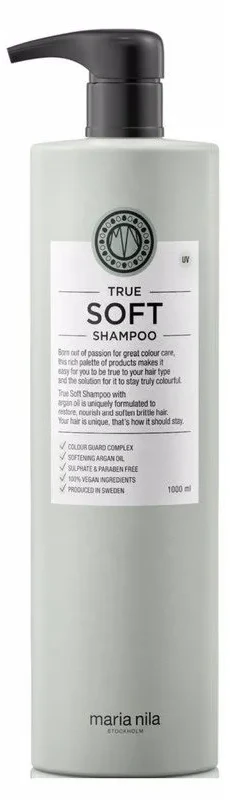 Maria Nila drėkinamasis šampūnas su argano aliejumi sausiems plaukams „True Soft“ (šampūnas), 1000 ml