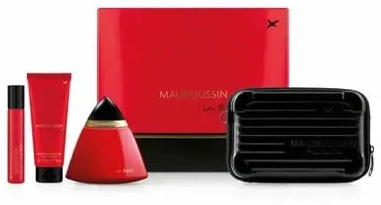 Mauboussin Mauboussin in Raudona rinkinys moterims (EDP, 100 ml + EDP, 20 ml + kūno losjonas, 75 ml)