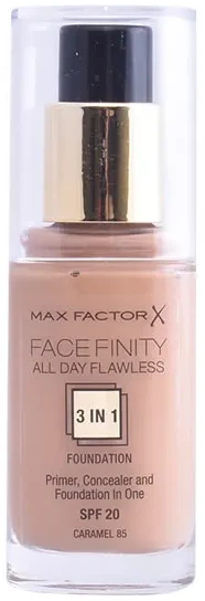 „Max Factor Face Finity All Day Flawless Kreminis“ makiažo pagrindas, 85 karamelės SPF 20, 30 ml