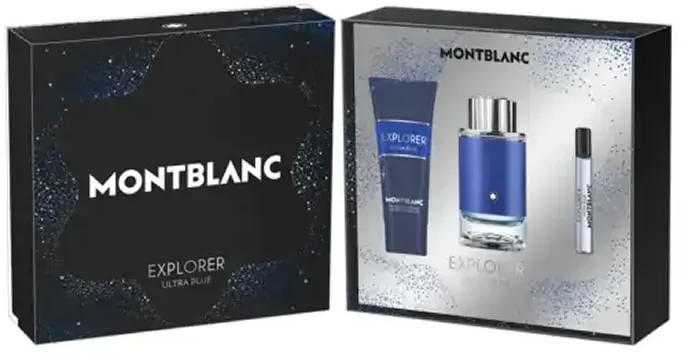 Mont Blanc Montblanc Explorer Ultra Mėlyna kvepalų purškiklis 100 ml, 3 dalių rinkinys