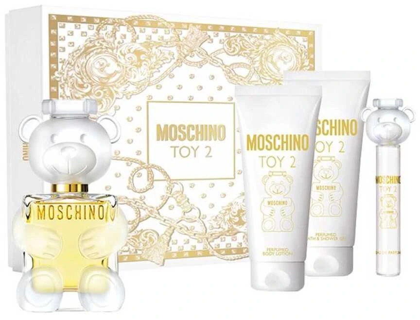 Moschino Toy 2 rinkinys moterims (EDP, 100 ml + kūno losjonas, 100 ml + dušo gelis, 100 ml + EDP, 10 ml)