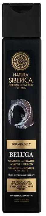 EUROBIO Natura Siberica Men šampūnas-aktyvatorius plaukų augimui, Beluga, 250 ml