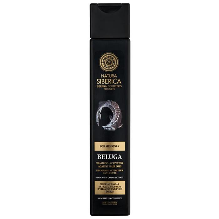 EUROBIO Natura Siberica Men šampūnas-aktyvatorius plaukų augimui, Beluga, 250 ml