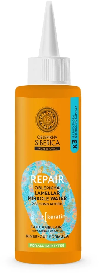 Natura Siberica Oblepikha Repair Keratin Agua Milagrosa Lamellar, 200 ml