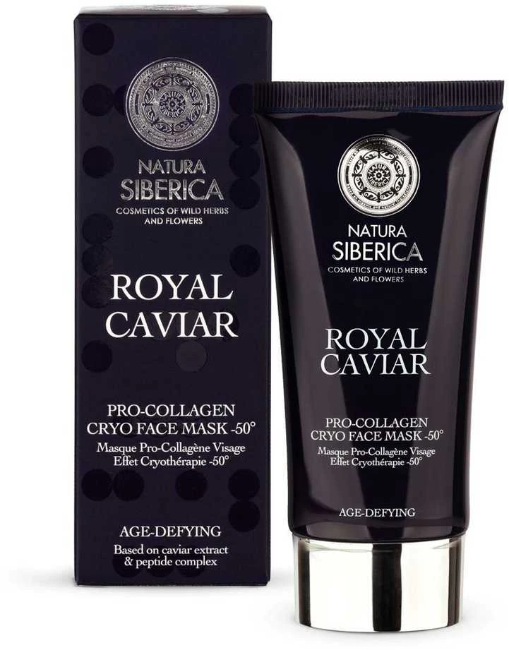 Natura Siberica Kaukė veidui Pro-Collagen Cryo -50° stangrinanti ROYAL CAVIAR, 75ml