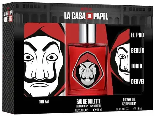 Netflix La Casa De Papel Eau De Toilette Purškiklis, 100 ml Set 3 Pieces