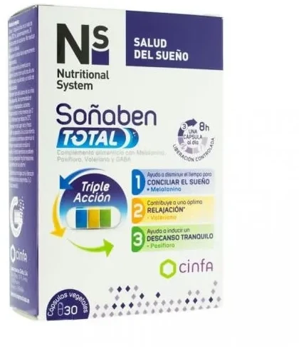 NS Soñaben Total maisto papildas geram miegui 30 kapsulių