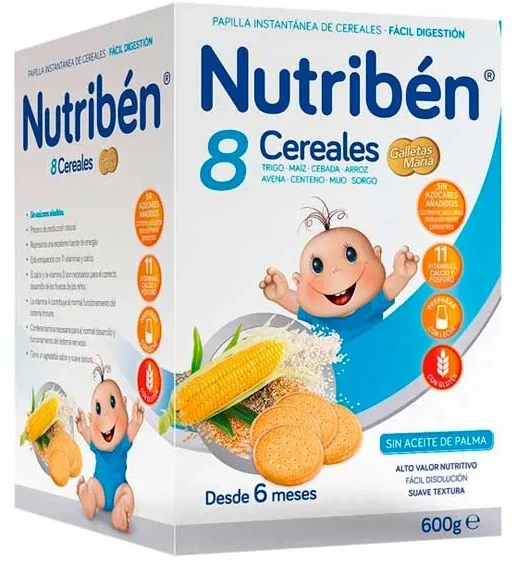 "Nutribén 8 Cereals Maria Krekeriai" 600g