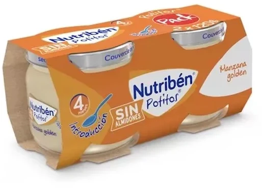 Nutriben Golden Apple Potito tyrelė su obuoliais 2 x 120g