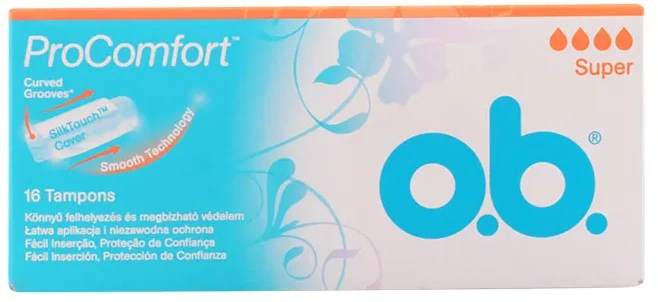 "O.B. Pro Comfort" tamponai "Super", 16 vienetų
