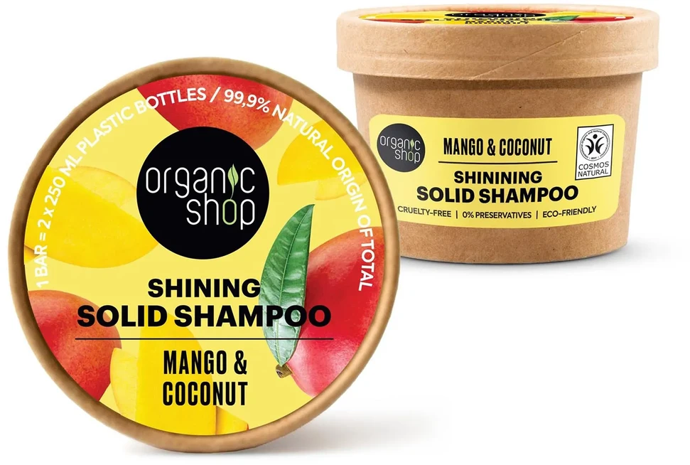 Organic Shop Mango Shining kietasis šampūnas 60g