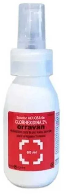 Orravan 2 % chlorheksidinum vandeninis tirpalas 60 ml