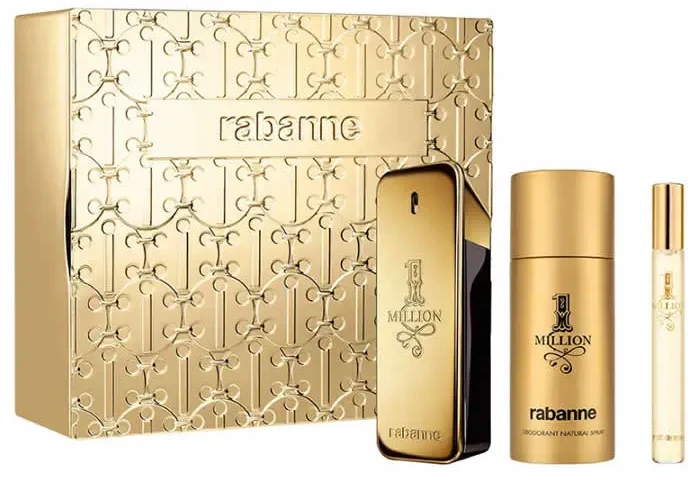 Paco Rabanne 1 Million rinkinys vyrams (EDT, 100 ml + EDT, 10 ml + dezodorantas, 150 ml)
