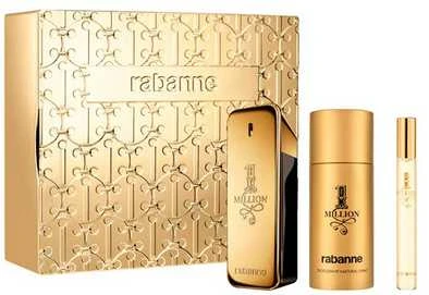 Paco Rabanne 1 Million rinkinys vyrams (EDT, 100 ml + EDT, 10 ml + dezodorantas, 150 ml)