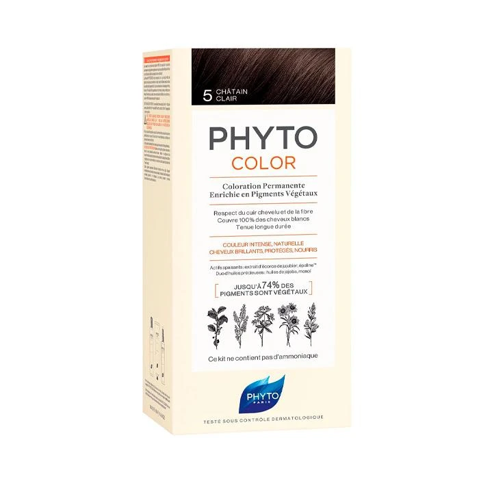 Phyto Hair Colour plaukų dažai, atspalvis: 5 šviesiai rudas, 180 g