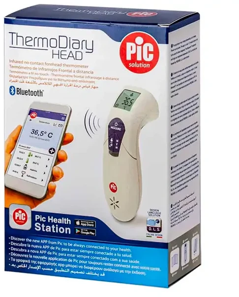 PIC Solution Elektroninis bekontaktis termometras PIC ThermoDiary Head (infraraud.spind, BT programėlė)