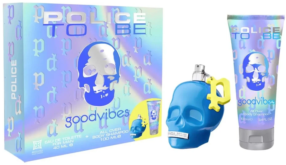 Police to Be Goodvibes Eau De Toilette For Men, 40 ml Purškiklis Champu y Gel, 100 ml