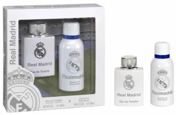 2 dalių rinkinys vyrams Real Madrid Eau De Toilette Purškiklis, 100ml