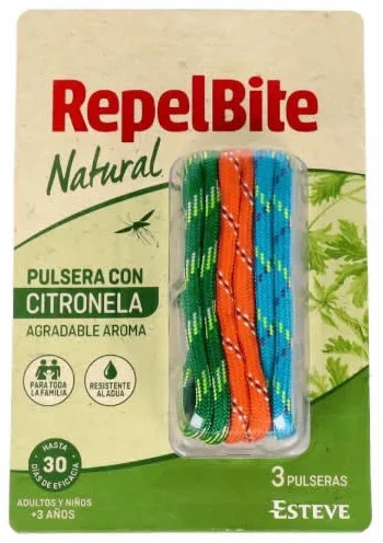 Repel Bite Natura apyrankių rinkinys pakuotėje