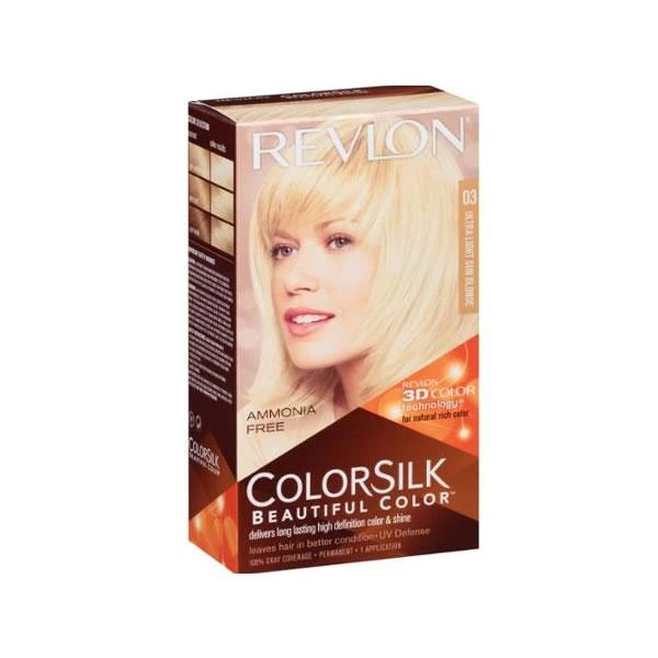 Plaukų dažai "Revlon Colorsilk" be amoniako 03 itin šviesi saulės šviesa