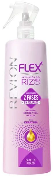 Revlon Flex 2 Stage No Rinse Conditioner With Keratin For Skirtas garbanotiems plaukams Plaukų lakas 400ml