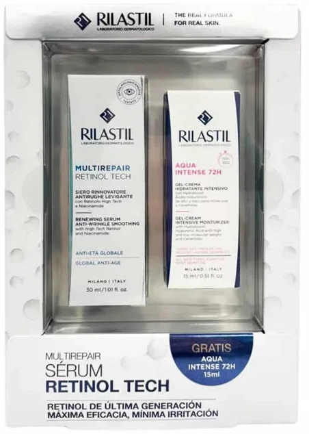 „Rilastil Multirepair“ retinolio techninis serumas, 30 ml, 2 dalių rinkinys