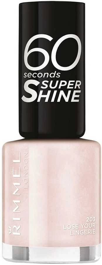 Rimmel London 60 Seconds Super Shine Nagų lakas Moterims 8 ml, 203 Lose Your Lingerie