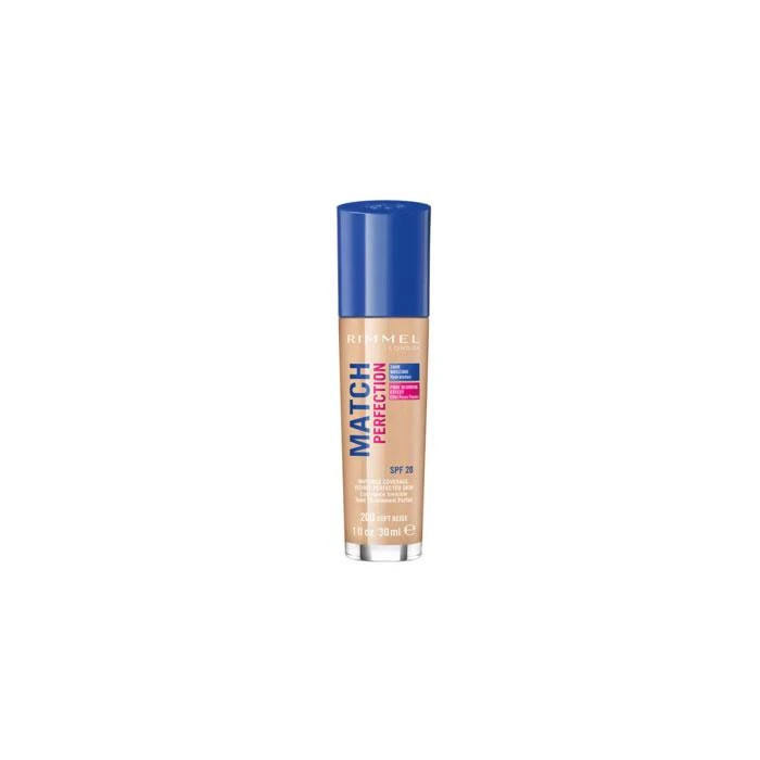 Rimmel London Rimmel Match Perfection makiažo pagrindas 30 ml. Spf20 200 Soft rusvai gelsvas