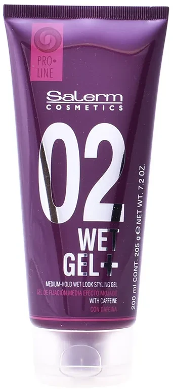 "Salerm Cosmetics" drėgnasis gelis + vidutinės fiksacijos drėgnojo stiliaus gelis 200ml