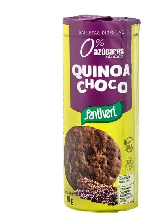 "Santiveri Digestive Quinoa Šokoladiniai sausainiai" 175g