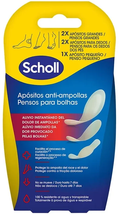 Scholl Anti-Blister Dressings Blister Pack Of 5 Units