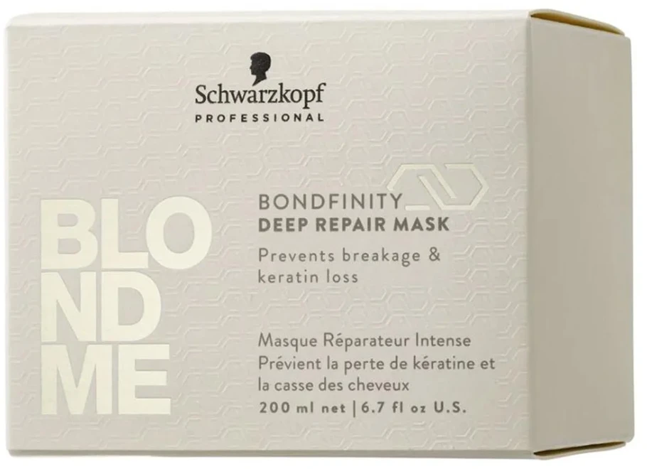 Schwarzkopf Professional BlondMe Bondfinity Deep Repair Mask giliai atkurianti kaukė šviesiems plaukams, 200 ml
