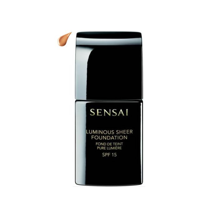 Skystas makiažo pagrindas Sensai Luminous Sheer SPF15 204 Honey rusvai gelsvas, 30 ml