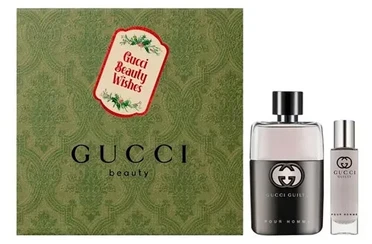 „Gucci Guilty Homme“ EDT rinkinys, 90 ml dezodorantas su pieštuku, 75 g gelis, 75 ml
