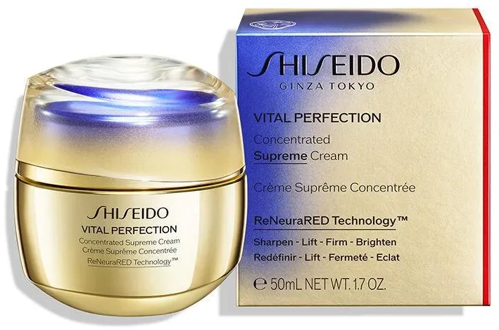 „Shiseido Vital Perfection“ koncentruotas stangrinamasis ir stangrinamasis veido kremas rytui ir vakarui, 50 ml