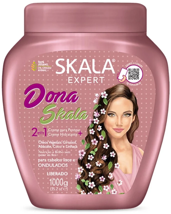 Skala Dona Skala 2in1 Crema Hidratante Cabellos Lisos, 1000 g