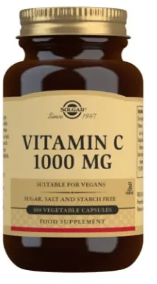 "Solgar" vitaminas C 1000 mg augalinės kapsulės - 100 vnt. pakuotėje