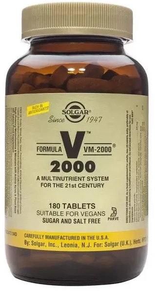 Solgar VM-2000 Multivitaminai 180 Tablečių