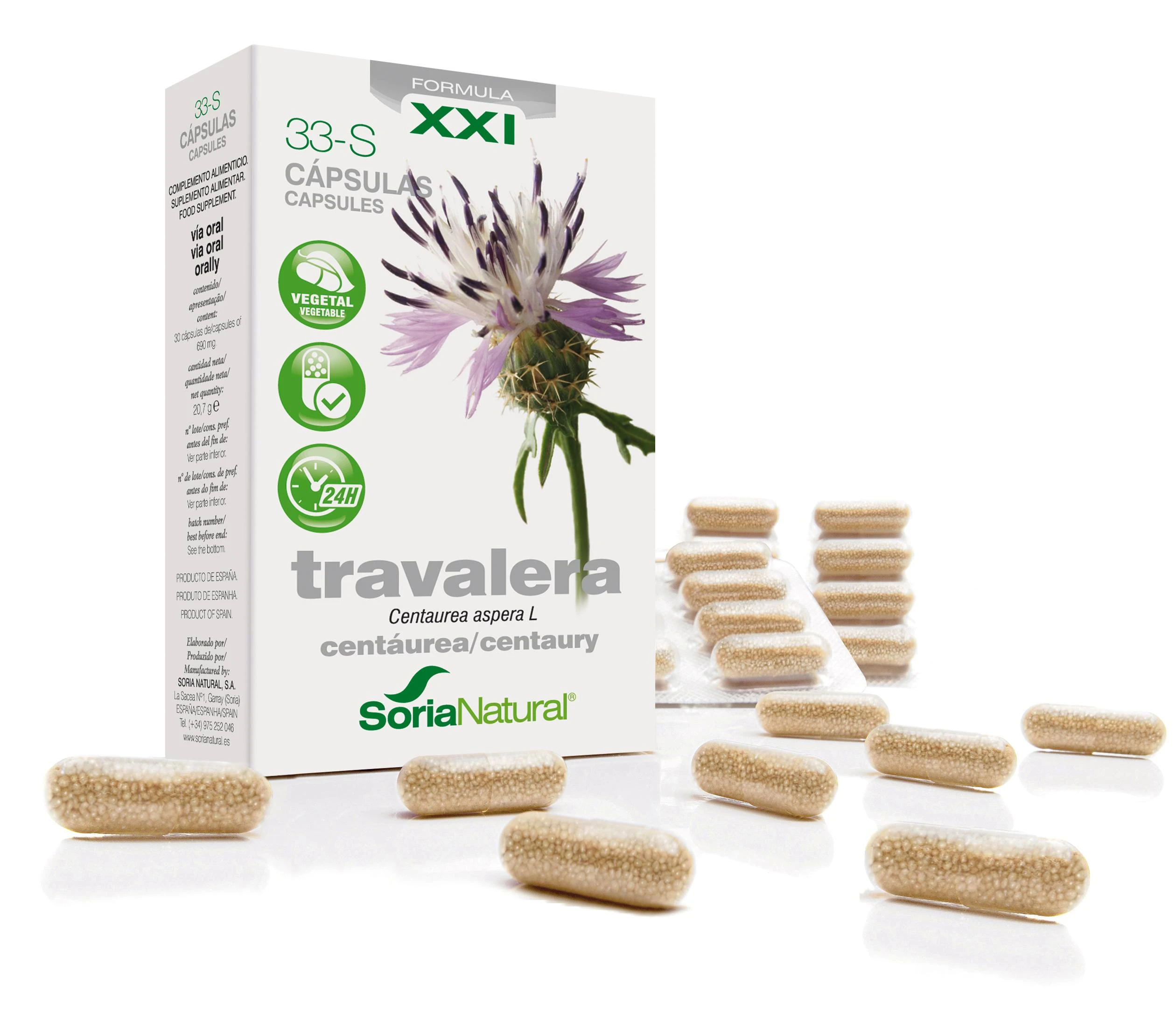 Soria 33-S Travalera 200 Mg 30 kapsulių