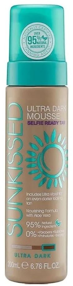 Sunkissed Self-Tan Mousse Ultra-Dark savaiminio įdegio putos, 200 ml