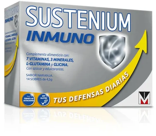 Sustenium Immuno maisto papildas apelsinų skonio 14 paketėlių