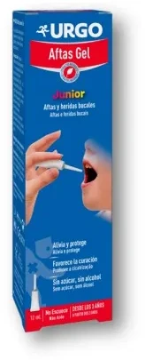 "Urgo Aftas Junior" gelis nuo burnos aftų vaikam 12ml