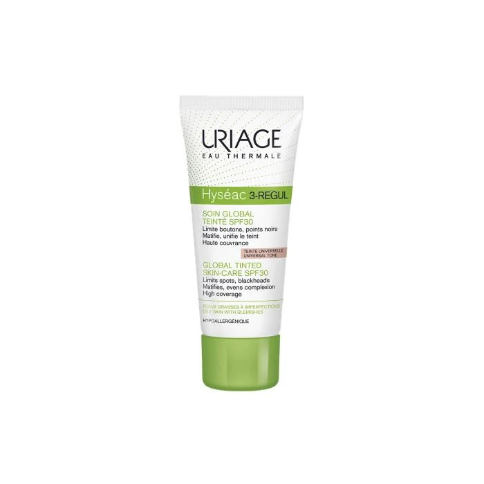 URIAGE veido kremas su atspalviu HYSEAC 3-REGUL GLOBAL, SPF 30, 40 ml