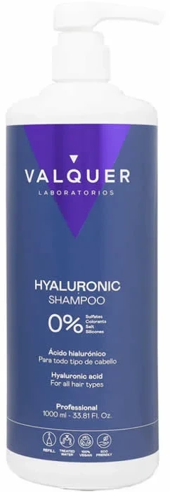 Valquer Hyaluronic 0 Champú Ácido Hialurónico, 1000 ml